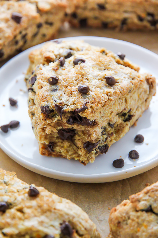 Don't let the whole wheat fool you - these chocolate chip scones are supremely moist, flavorful, and crunchy in all the right places.