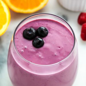 Sweet, fruity, and refreshing, this berry orange smoothie is packed with protein and flavor.