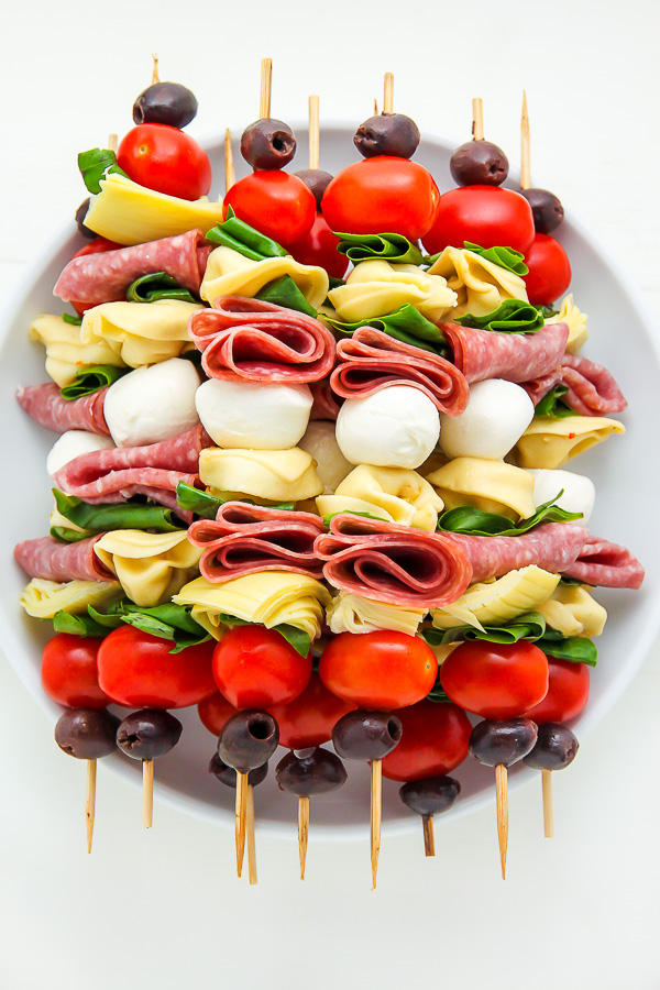 Antipasto Skewers with Tortellini - I Heart Vegetables