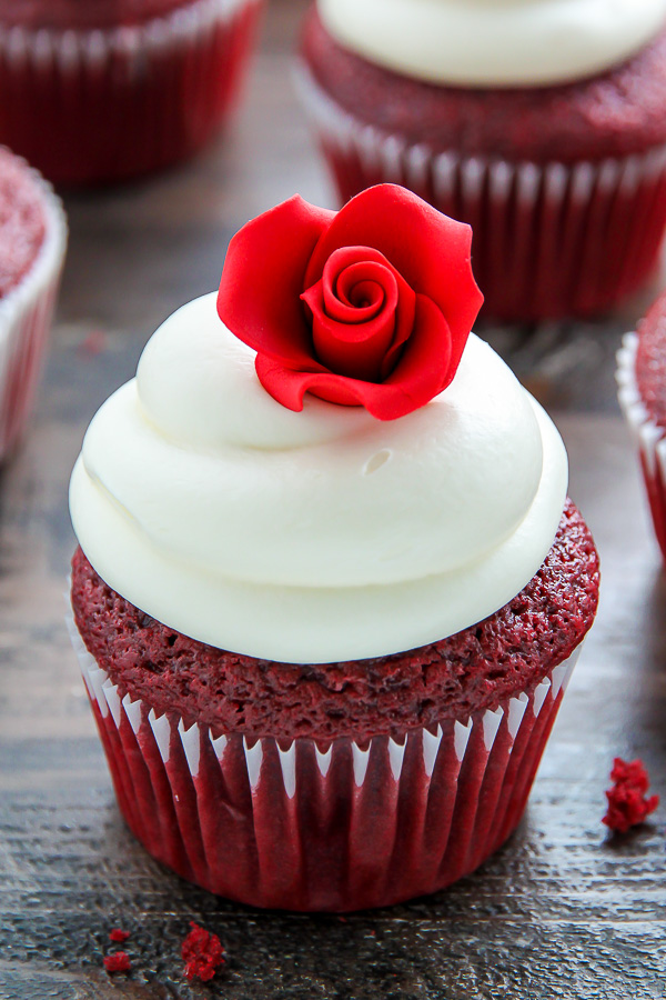 One Bowl Red Velvet Cupcakes - Baker by Nature