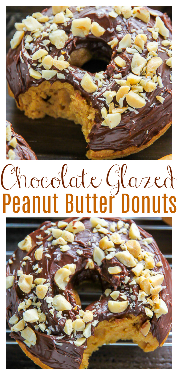 Each bite of these chocolate glazed peanut butter donuts is pure nirvana. Ready in just 20 minutes!!!