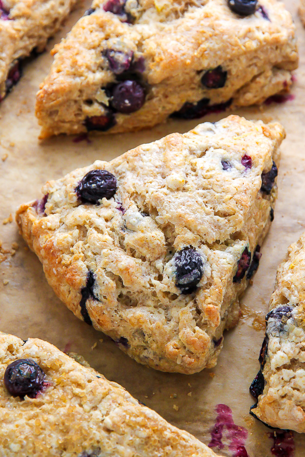 Greek Yogurt Lemon Blueberry Scones  Baker by Nature