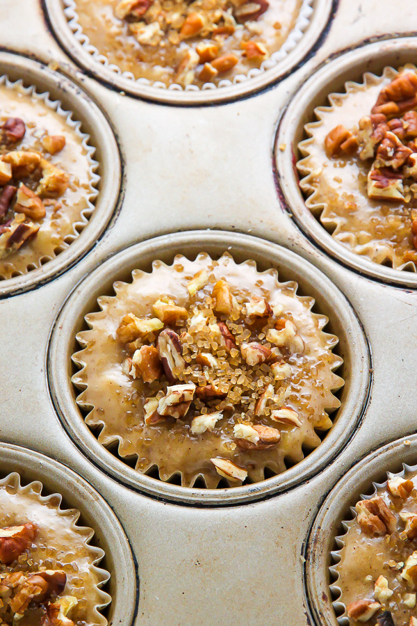 There's nothing like biting into a fresh-baked maple pecan banana muffin! Easy, simple, homemade goodness in less than 30 minutes.