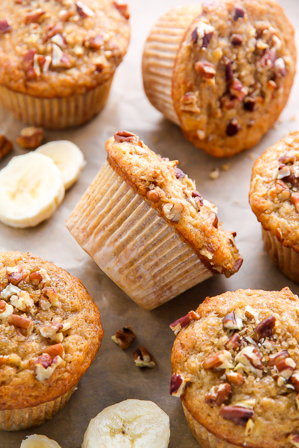 There's nothing like biting into a fresh-baked maple pecan banana muffin! Easy, simple, homemade goodness in less than 30 minutes.