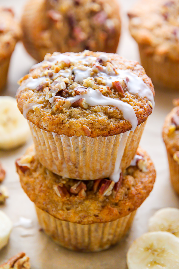 There's nothing like biting into a fresh-baked maple pecan banana muffin! Easy, simple, homemade goodness in less than 30 minutes.