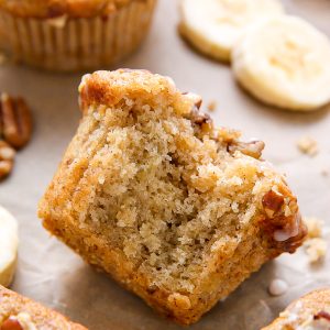 There's nothing like biting into a fresh-baked maple pecan banana muffin! Easy, simple, homemade goodness in less than 30 minutes.