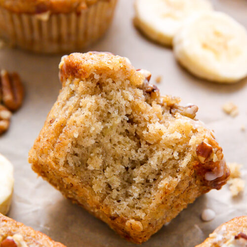 There's nothing like biting into a fresh-baked maple pecan banana muffin! Easy, simple, homemade goodness in less than 30 minutes.