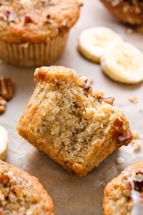 Maple Pecan Banana Muffins