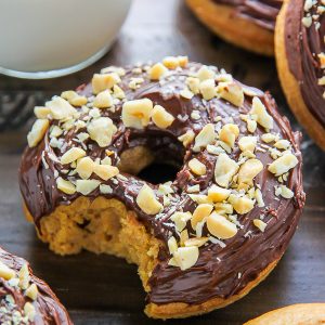 Each bite of these chocolate glazed peanut butter donuts is pure nirvana. Ready in just 20 minutes!!!