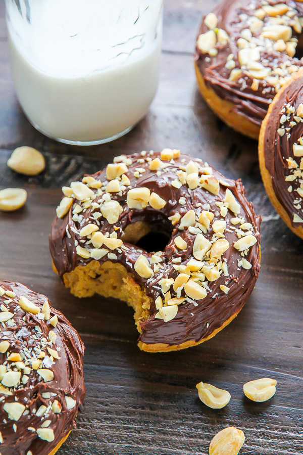 Each bite of these chocolate glazed peanut butter donuts is pure nirvana. Ready in just 20 minutes!!!