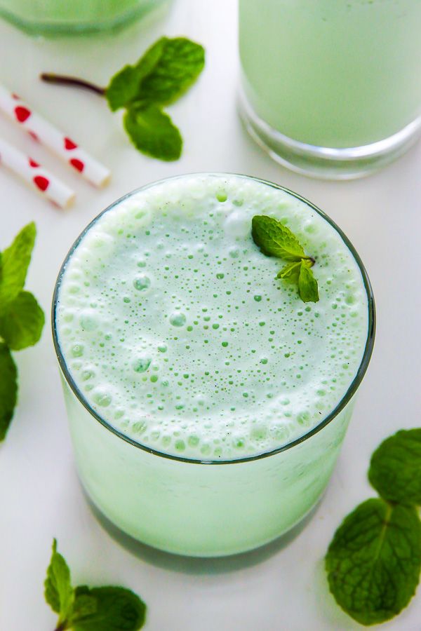 A super easy homemade version of the famous Shamrock Shake! Sweet, creamy, minty goodness in every sip.