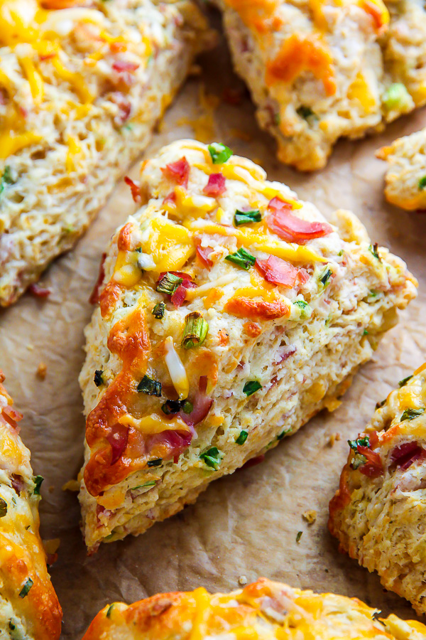 Savory Ham & Cheese Scones - Sally's Baking Addiction