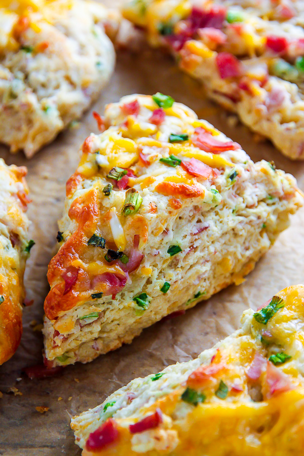 Savory Ham & Cheese Scones - Sally's Baking Addiction