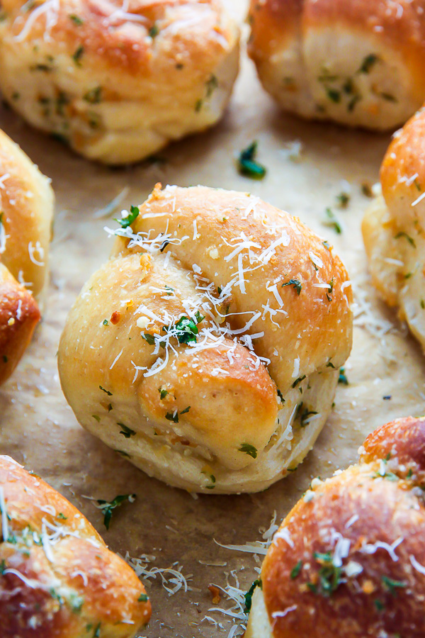 Chewy and delicious Homemade Garlic Knots! It doesn't get more delicious than this!