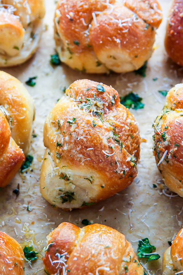 Chewy and delicious Homemade Garlic Knots! It doesn't get more delicious than this!