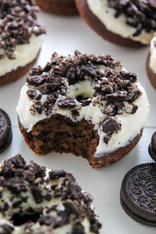 Oreo Cookies and Cream Donuts are baked, not fried, and ready in just 20 minutes!