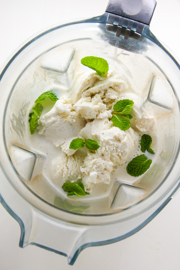 A super easy homemade version of the famous Shamrock Shake! Sweet, creamy, minty goodness in every sip.