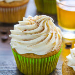 Supremely moist Irish coffee cupcakes topped with boozy buttercream! This one is for adults only!