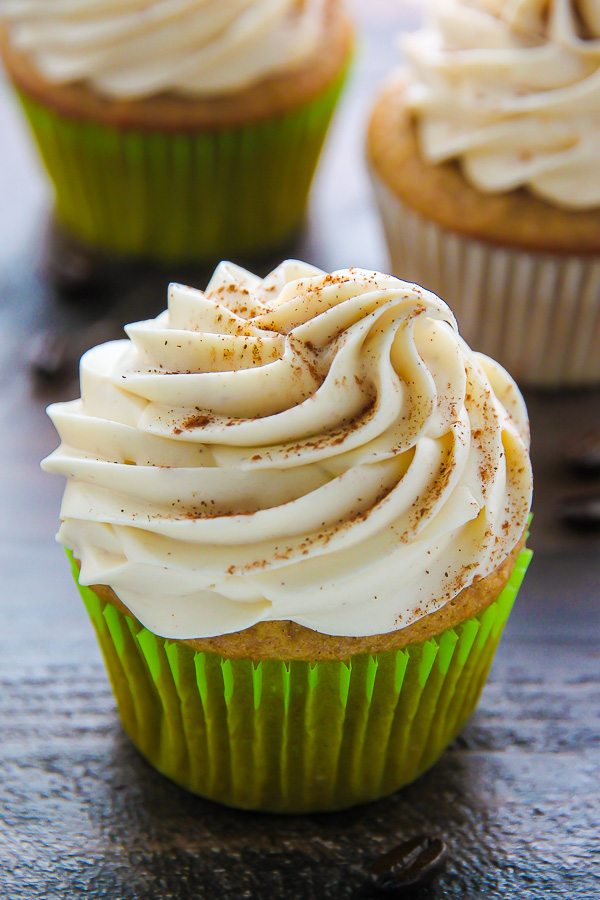 Supremely moist Irish coffee cupcakes topped with boozy buttercream! This one is for adults only!