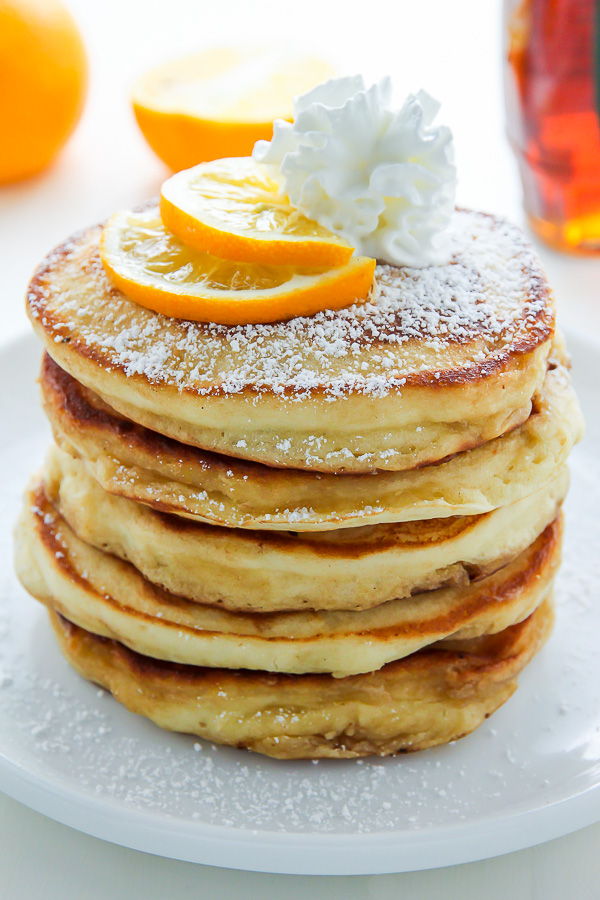 Super soft and fluffy Lemon Ricotta Pancakes made from scratch! Bonus: This recipe is freezer friendly.