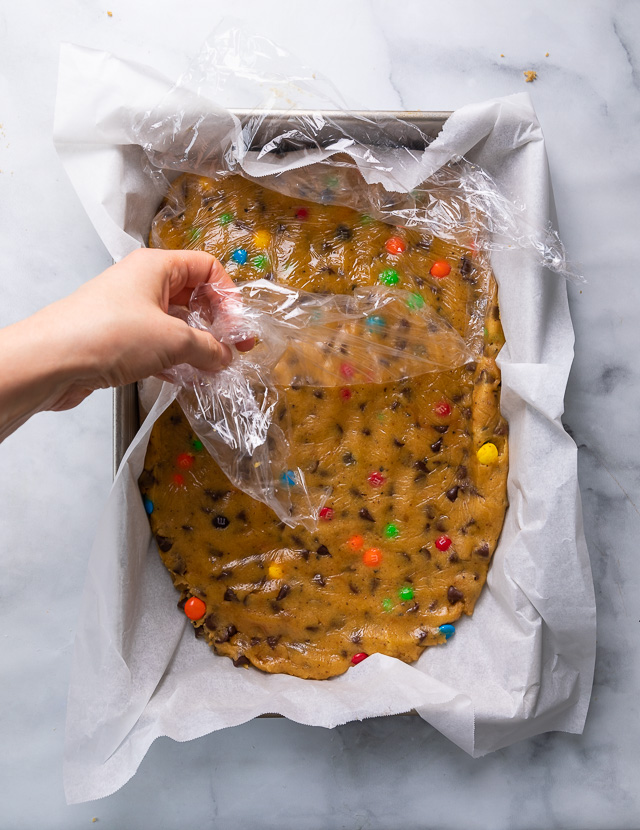 Chewy Brown Butter M&M Blondies - Baker by Nature