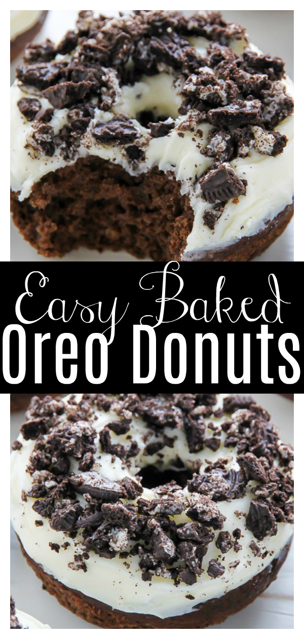 Oreo Cookies and Cream Donuts are baked, not fried, and ready in just 20 minutes! So good with a cup of coffee! Loved by kids and adults!