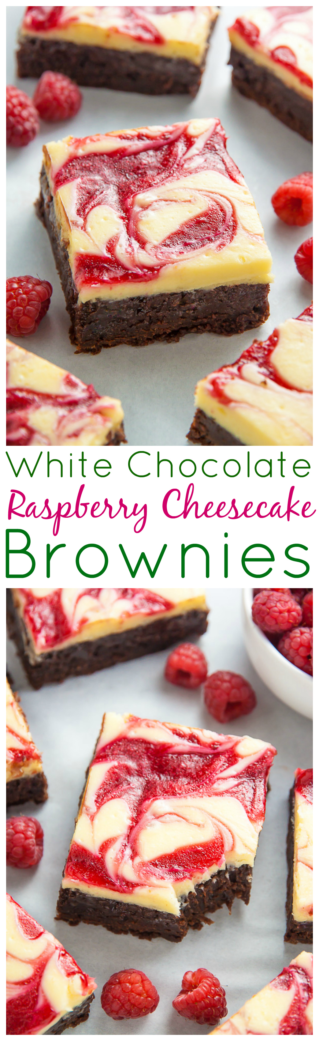 White Chocolate Raspberry Cheesecake Brownies Baker by Nature