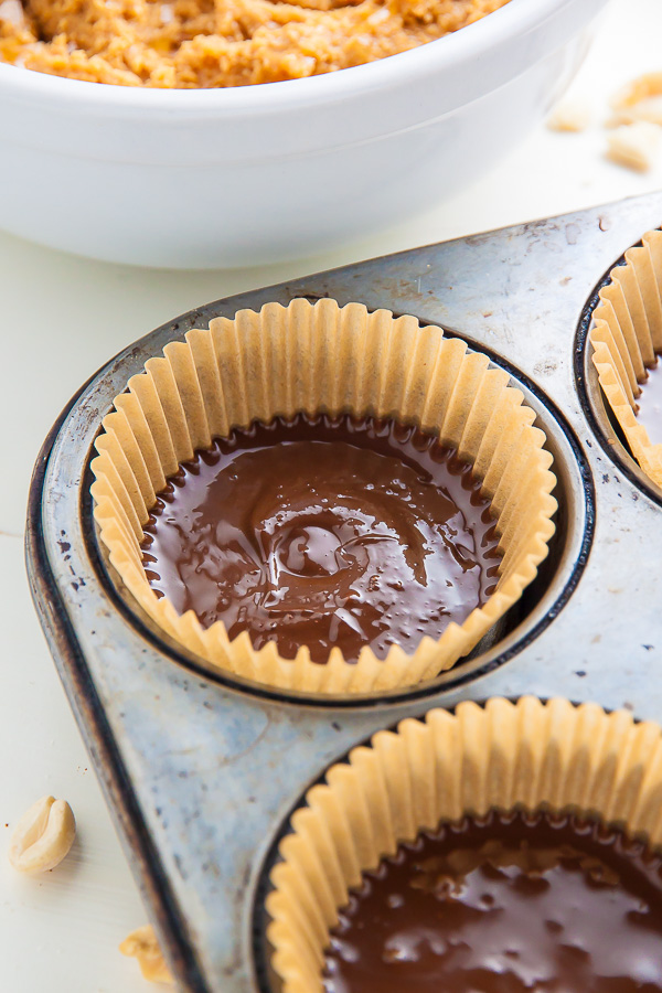 Homemade Peanut Butter Cups made with just 5 HEALTHY ingredients! This recipe is foolproof.