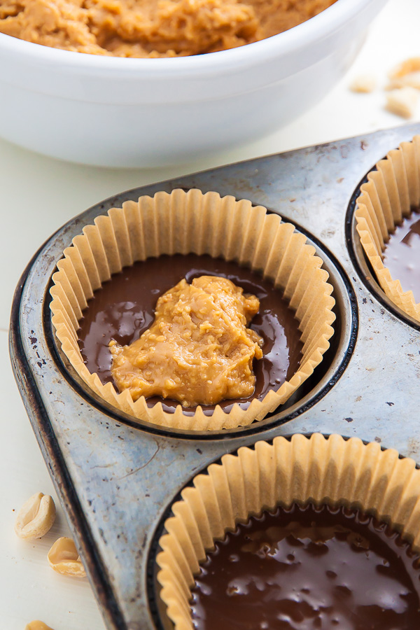 Homemade Peanut Butter Cups made with just 5 HEALTHY ingredients! This recipe is foolproof.