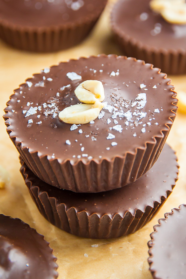 Homemade Peanut Butter Cups made with just 5 HEALTHY ingredients! This recipe is foolproof.