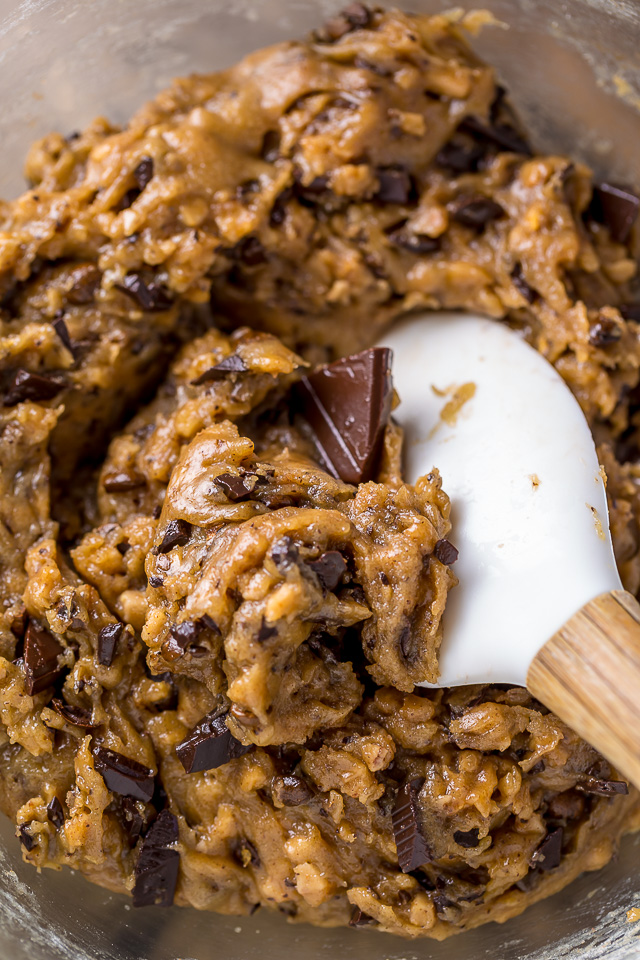 These thick and chewy brown butter espresso toffee blondies loaded with toffee are made in one bowl! So easy and SO delicious!