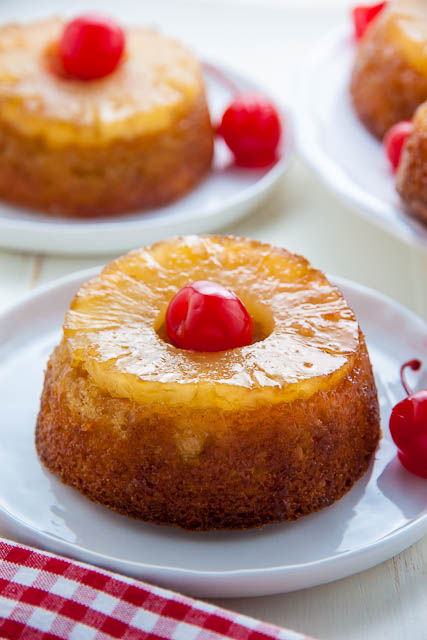 Mini Pineapple Upside-Down Cakes - Baker by Nature