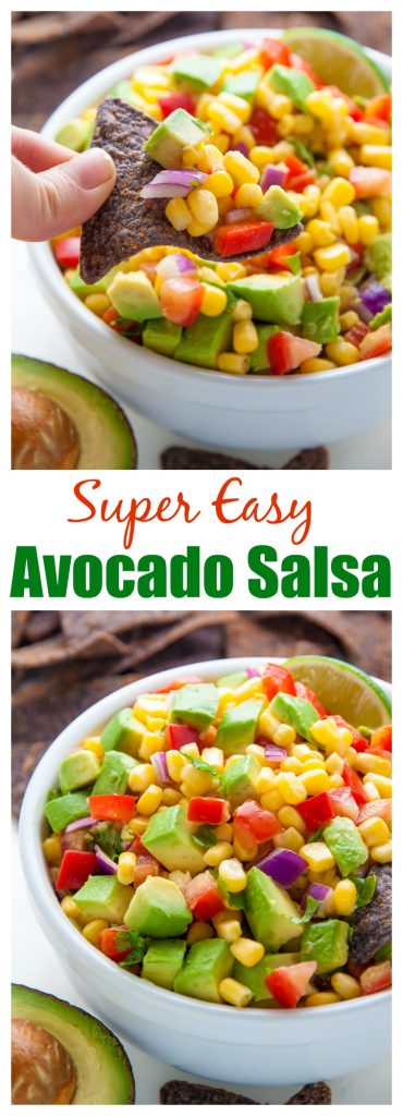 Fresh and flavorful Avocado Salsa! Perfect for parties and entertaining.