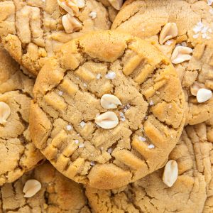 Thick and chewy Peanut Butter Cookies! This recipe is truly perfect.