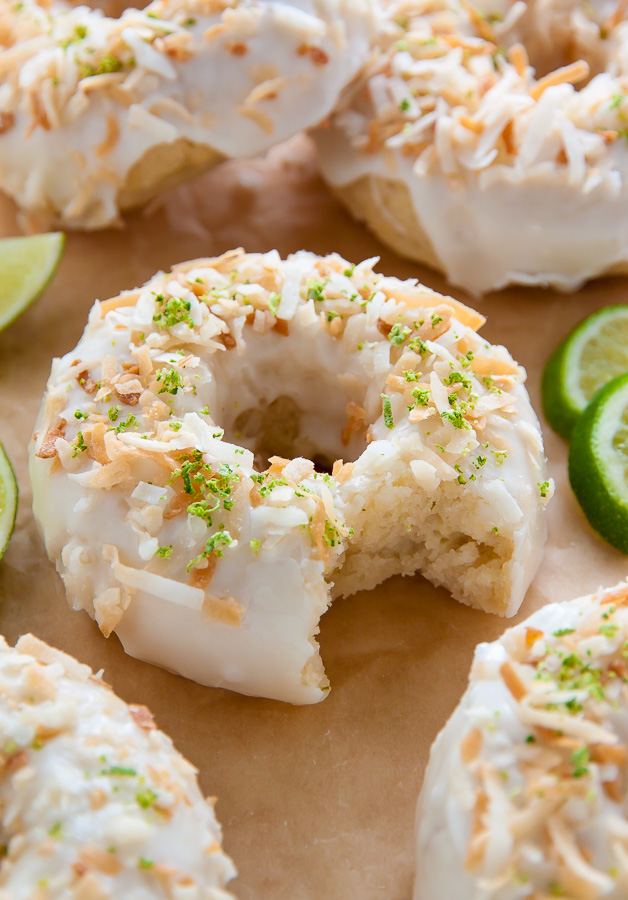 Fluffy and flavorful Key Lime Coconut Donuts are baked, not fried, and ready in less than 30 minutes!