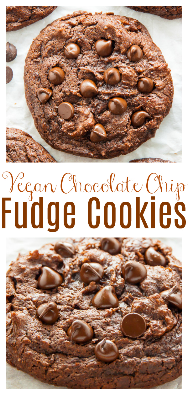 These Chewy Chocolate Fudge Cookies are rich, chocolatey, and vegan! But you'll never guess it from the taste! If you love vegan baking, these vegan chocolate cookies are a must try!