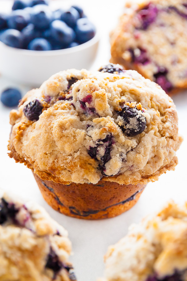 Jumbo Blueberry Crumb Muffin.