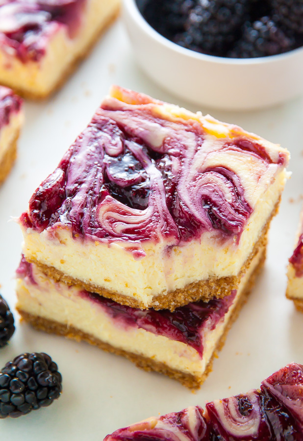 Fresh and Fruity Blackberry Cheesecake Bars!