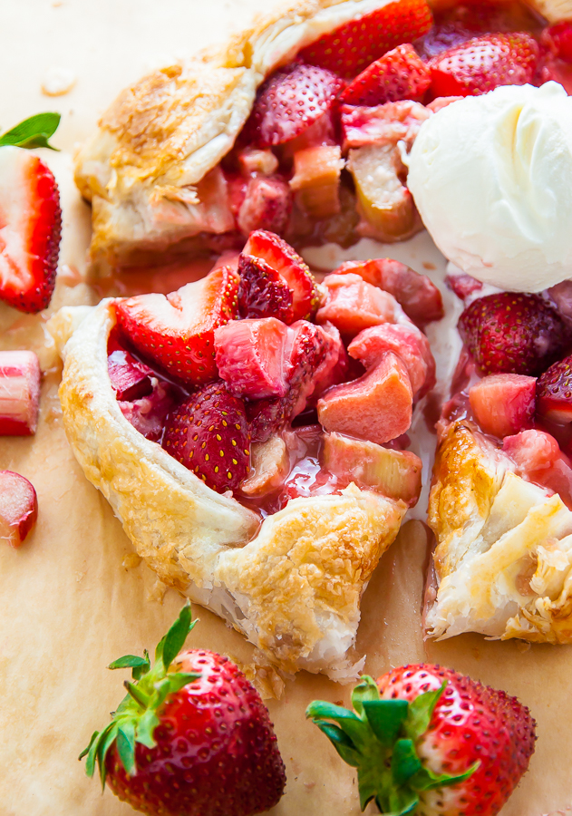 Today I'm sharing with you my super easy recipe for Strawberry Rhubarb Galette. Top it with ice cream for an extra decadent dessert.