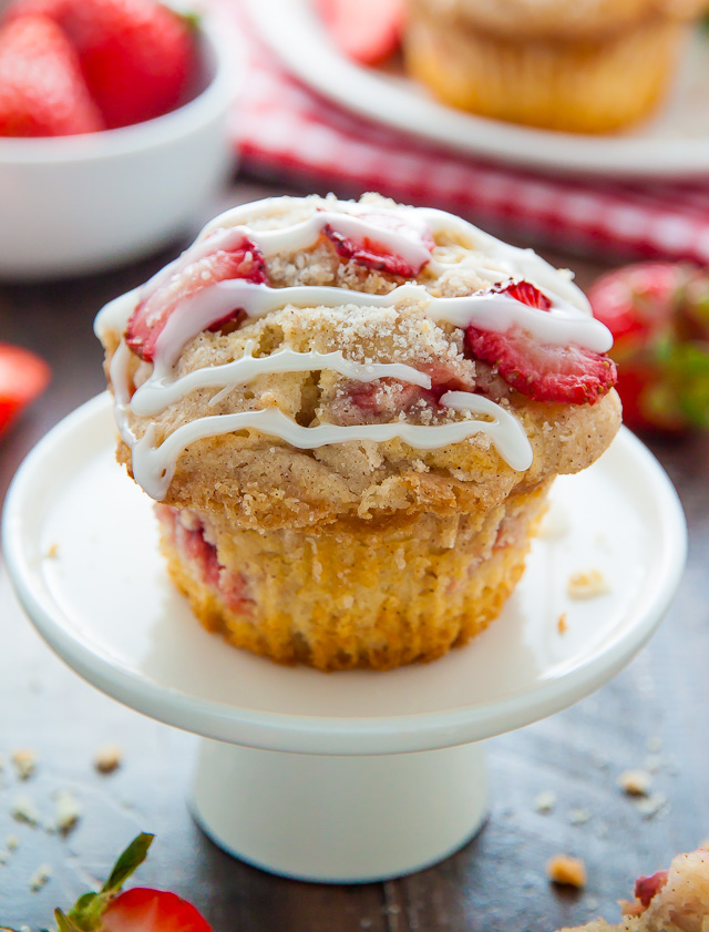 Sweet and supremely moist Strawberry Crumb Muffins! A summertime favorite.