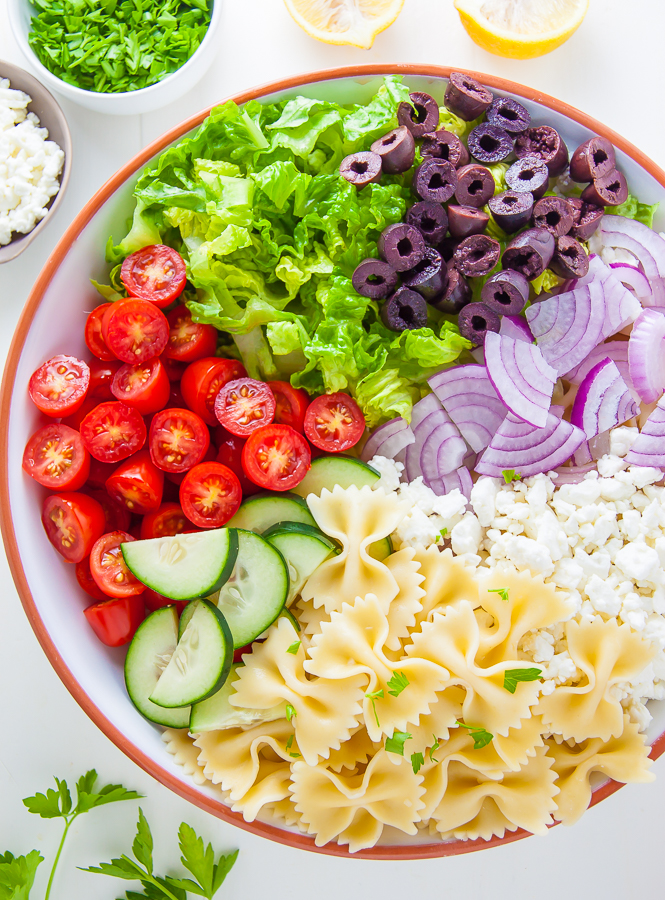 Packed with fresh ingredients and tons of flavor, my Greek Pasta Salad is ready in just 20 minutes. Bonus: The leftovers taste even better the next day!