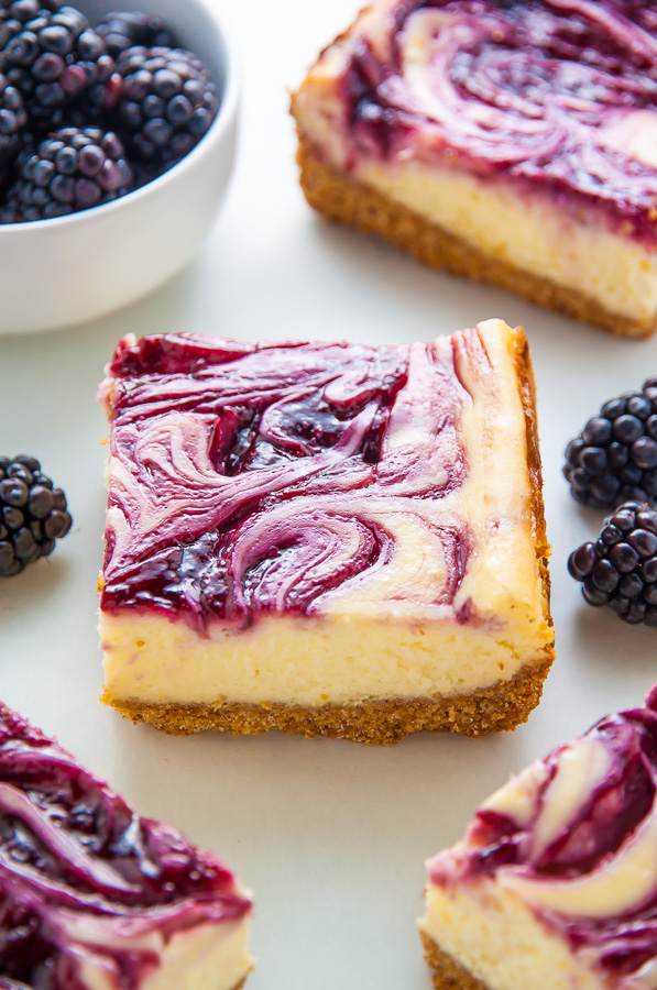 Fresh and Fruity Blackberry Cheesecake Bars!