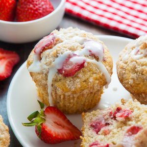 Sweet and supremely moist Strawberry Crumb Muffins! A summertime favorite.