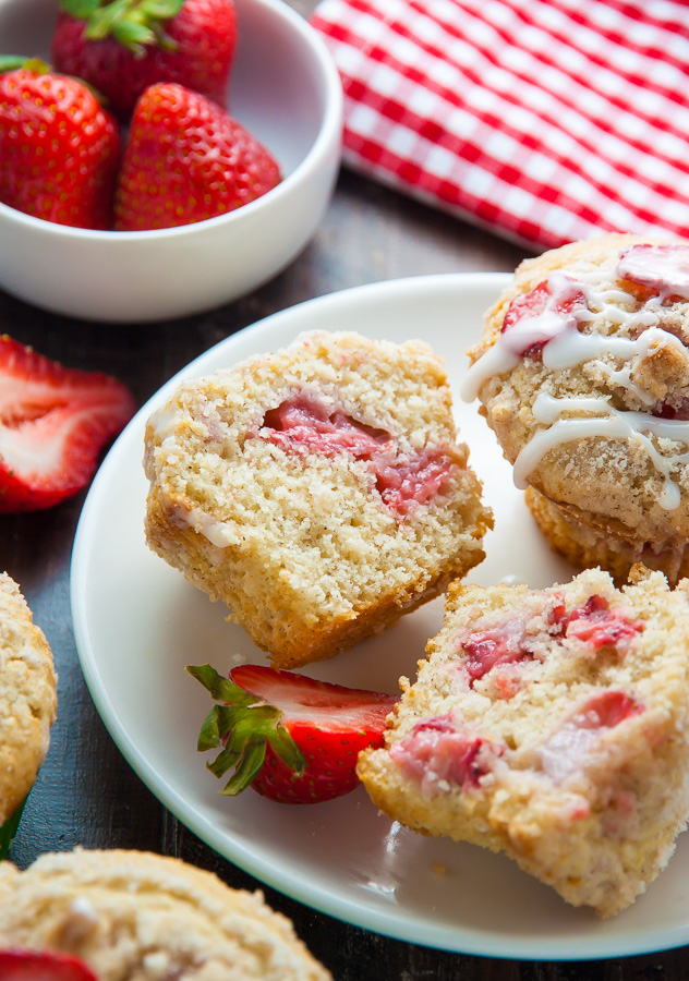 Sweet and supremely moist Strawberry Crumb Muffins! A summertime favorite.