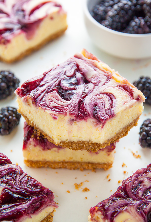 Fresh and Fruity Blackberry Cheesecake Bars!