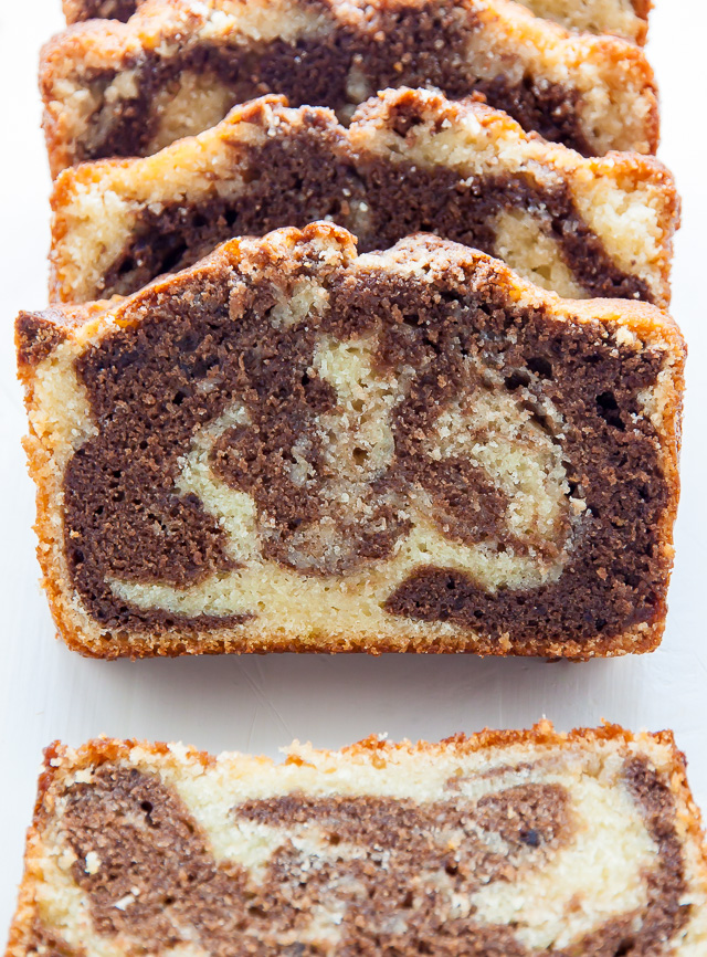 Marble Pound Cake - Baker by Nature