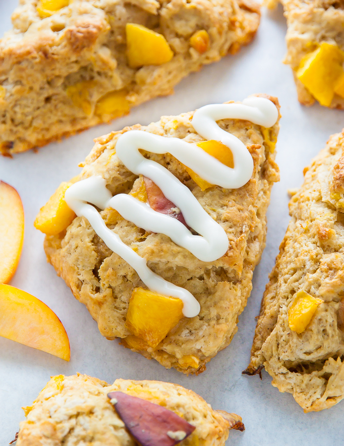 Peaches and Cream Scones are the perfect Summer breakfast!