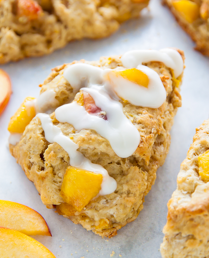 Peaches and Cream Scones are the perfect Summer breakfast!