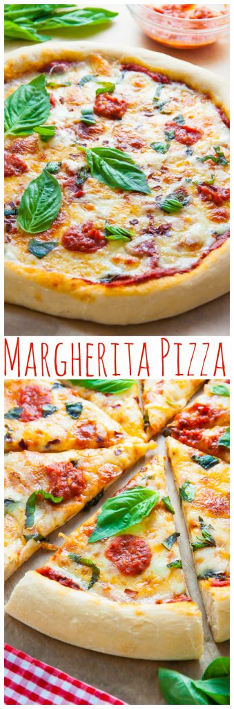 Learn how to make the BEST Margherita Pizza! Click through for the recipe (includes crust and sauce). 