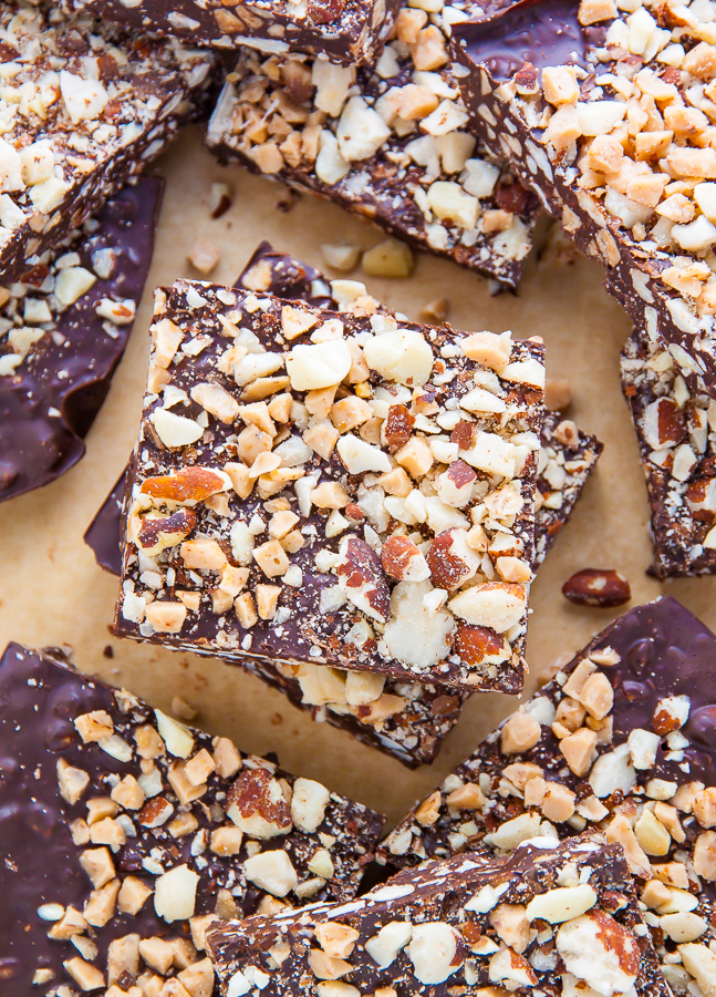 3Ingredient Roasted Almond Toffee Bark Baker by Nature